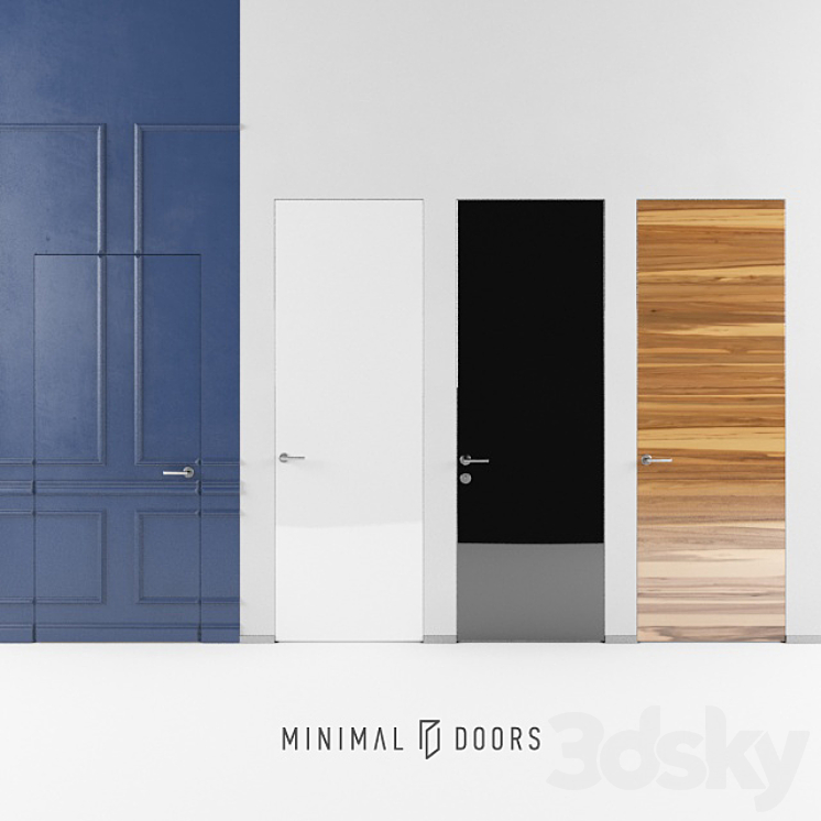 MINIMAL DOORS – basic collection 3DS Max - thumbnail 1