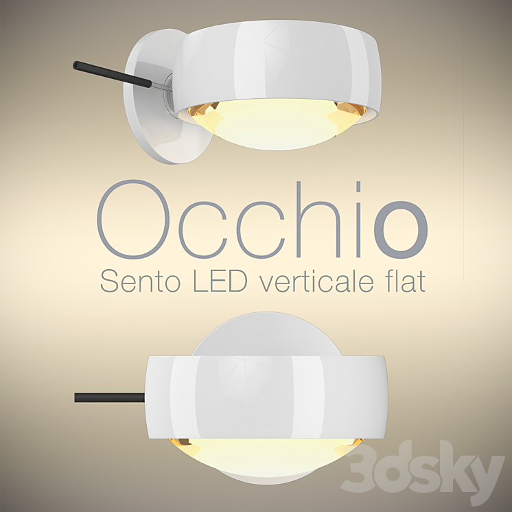 Occhio wall luminaire sento led verticale flat 2014 3DS Max - thumbnail 1