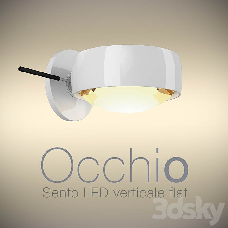 Occhio wall luminaire sento led verticale flat 2014 3DS Max - thumbnail 2