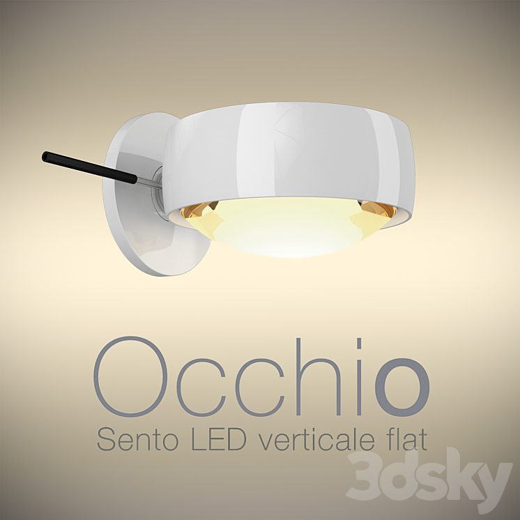 Occhio wall luminaire sento led verticale flat 2014 3D Model