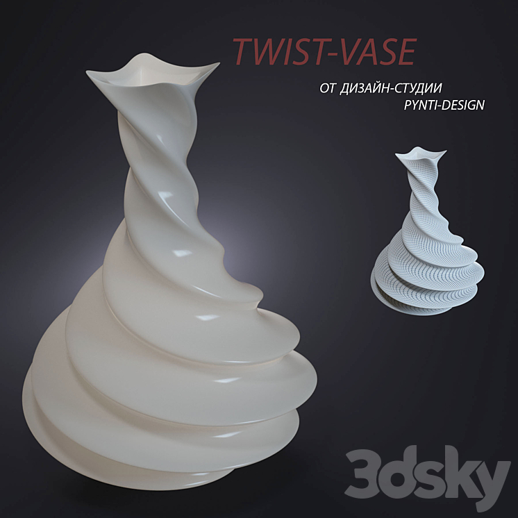Vase twist-vase 3DS Max - thumbnail 1