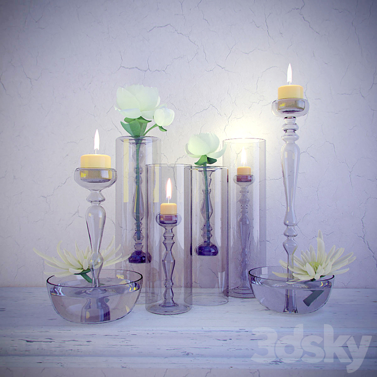Serax vases candlesticks 3DS Max - thumbnail 1
