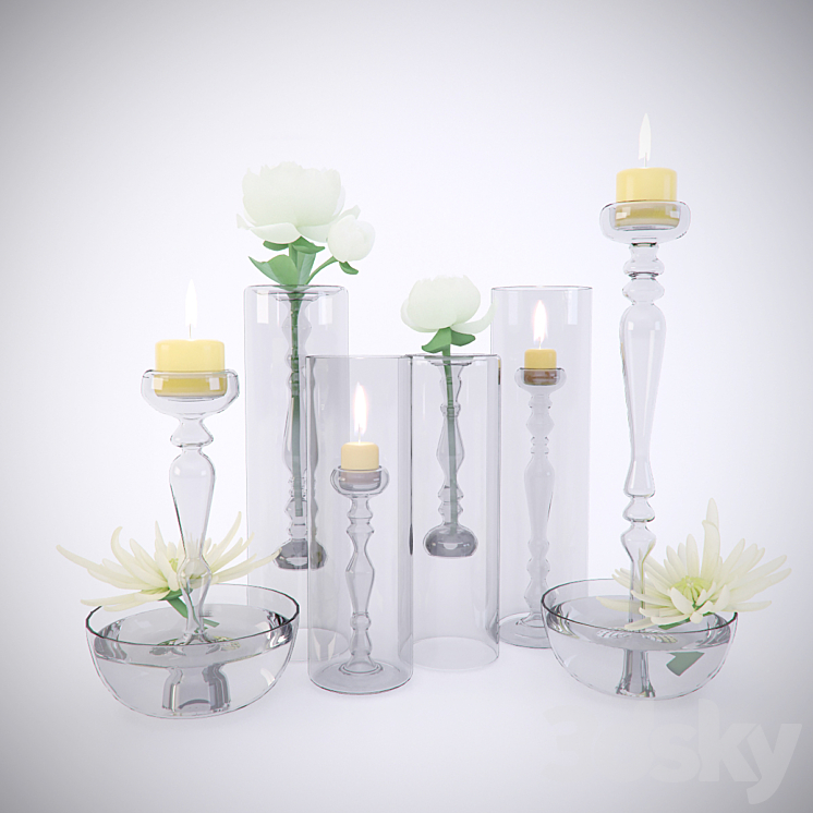 Serax vases candlesticks 3DS Max - thumbnail 2