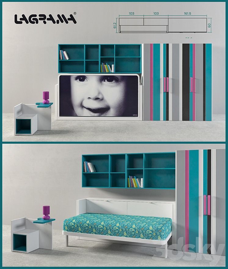 Children's furniture Lagrama 3DS Max - thumbnail 1