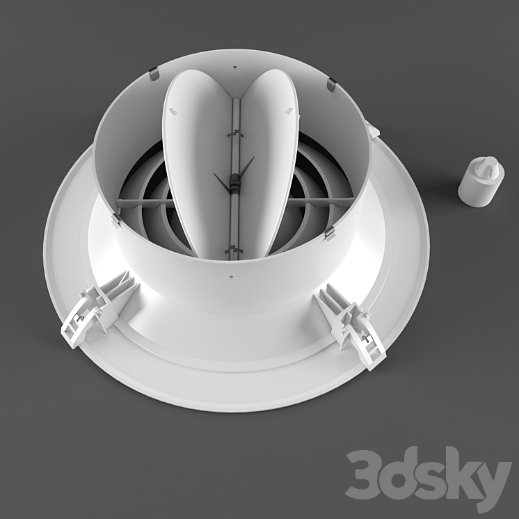 ABC plastic diffuser + key regulator 3D Model