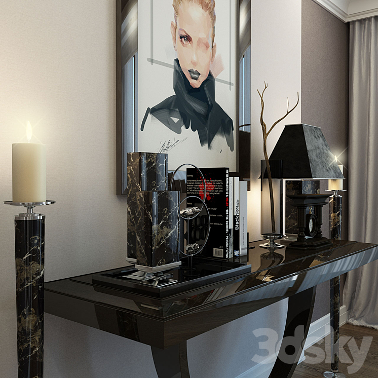 Art decor decorative set 3D Model