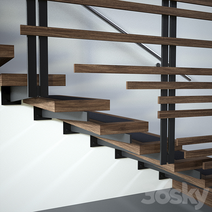 WOOD STAIR 3D Model