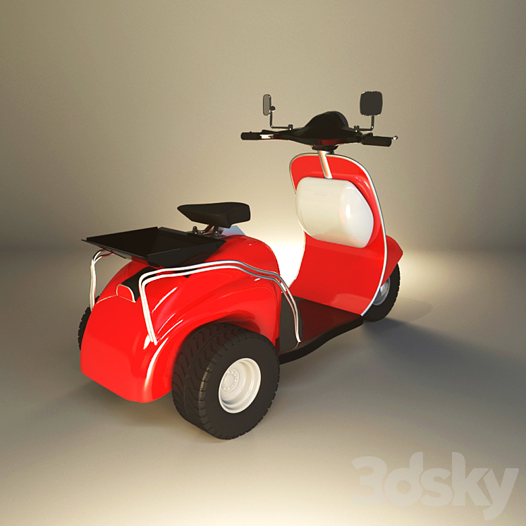 Moped Trёhkolesny 3D Model