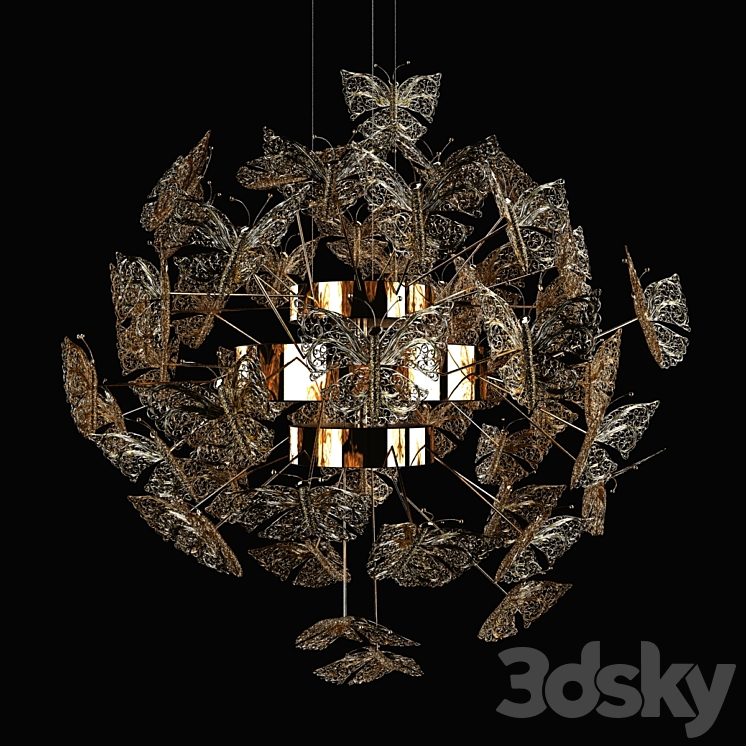 Chandelier Koket Nymph 3DS Max - thumbnail 2