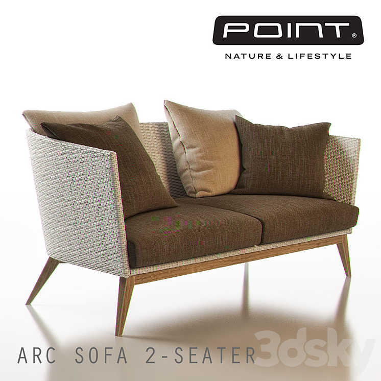 ARC Outdoor 2-Seater Sofa – POINT 3DS Max - thumbnail 1