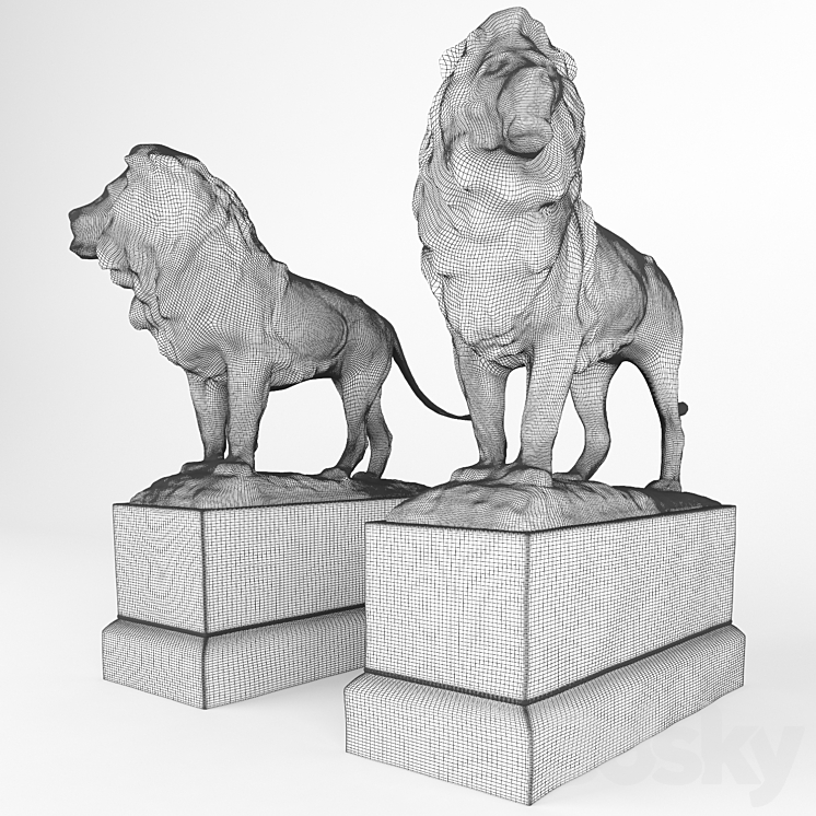Lion_Sculpture 3D Model