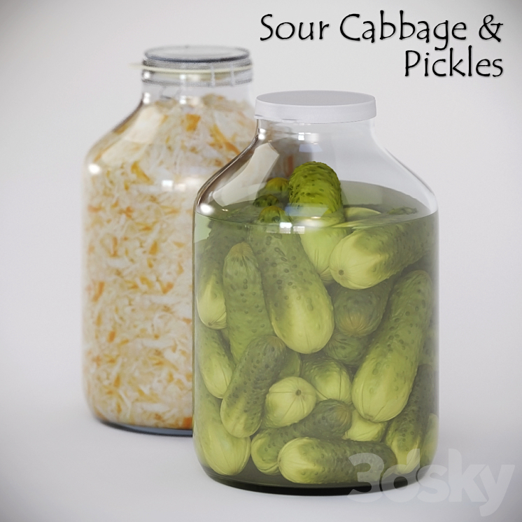 Homemade Pickles & Sour Cabbage 3DS Max - thumbnail 2