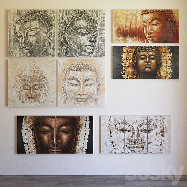 Art from safavieh (Buddha)（model:165572_Rectangle_Vray）