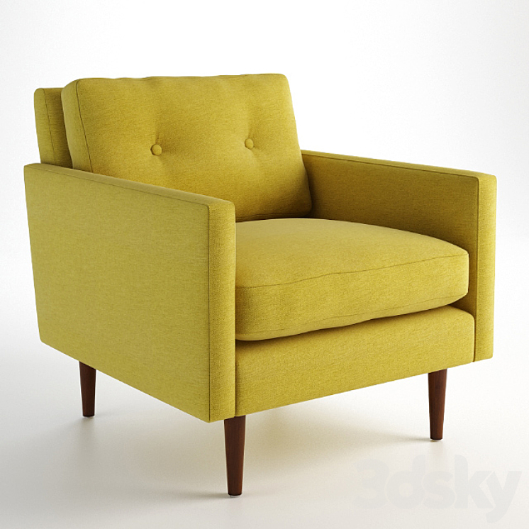 GRAMERCY HOME – NEW YORK ARMCHAIR 602.015 3DS Max - thumbnail 1