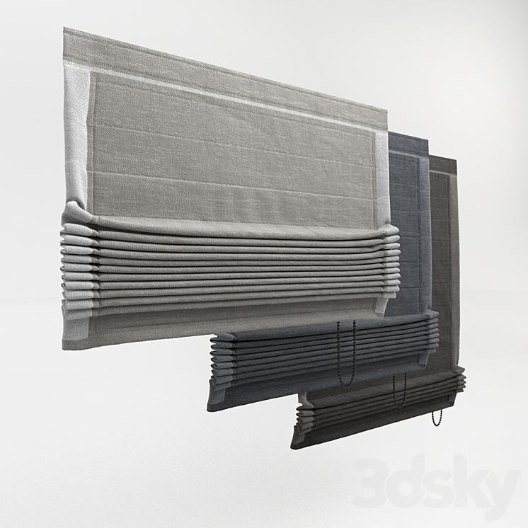 Roman blinds 3D Model