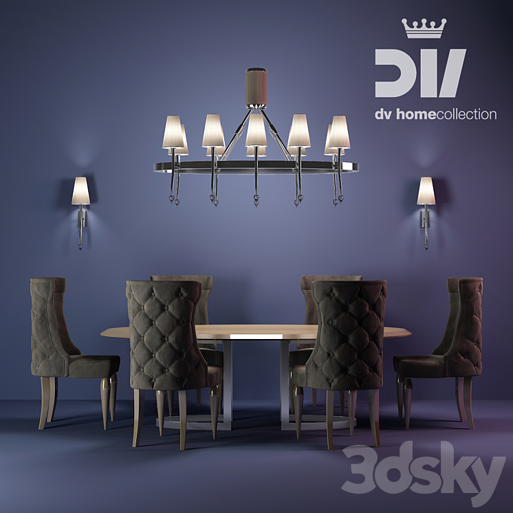 A set of furniture DV Home 3DS Max - thumbnail 1