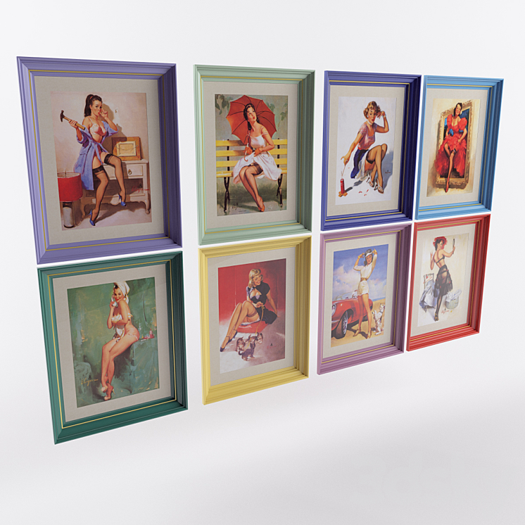 Pin-up decor 3D Model