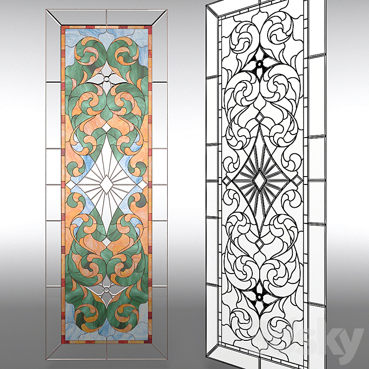Stained-glass window 3DS Max - thumbnail 1