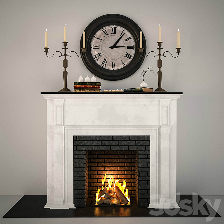 fireplace 3DS Max - thumbnail 1