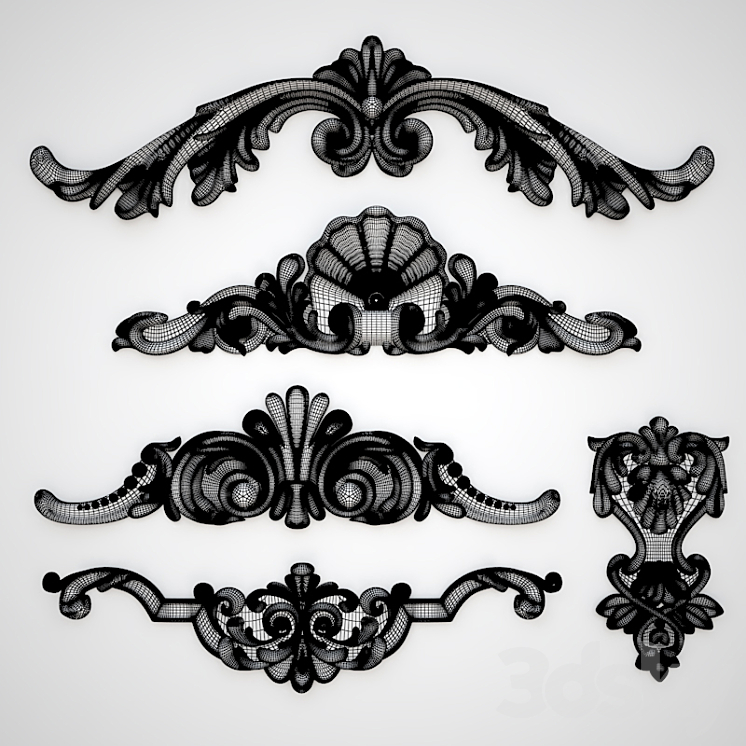 Decorative elements (moldings) 3D Model Free