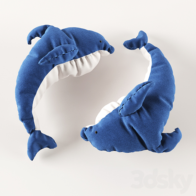 dolphin pillow 3DS Max - thumbnail 1