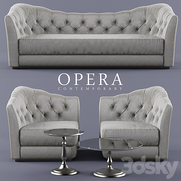 Sofas chairs tables opera BUTTERFLY 3DS Max - thumbnail 1
