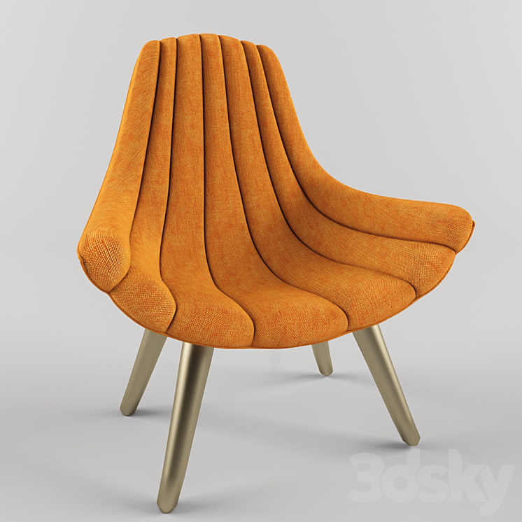 Brigitte Lounge Chair 3DS Max - thumbnail 1