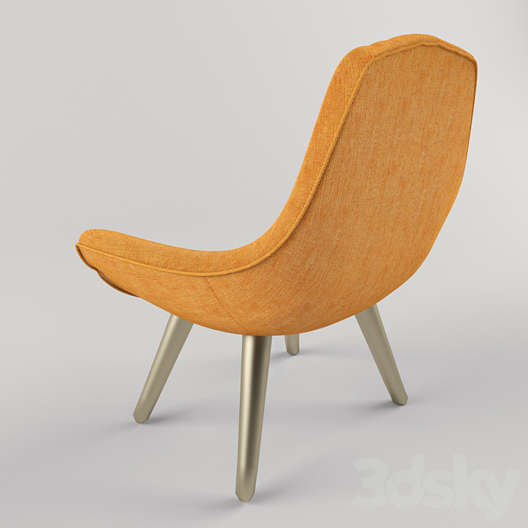 Brigitte Lounge Chair 3DS Max - thumbnail 2