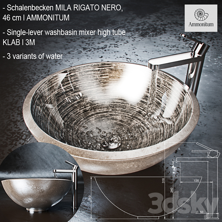 Faucet and sink 3DS Max - thumbnail 1