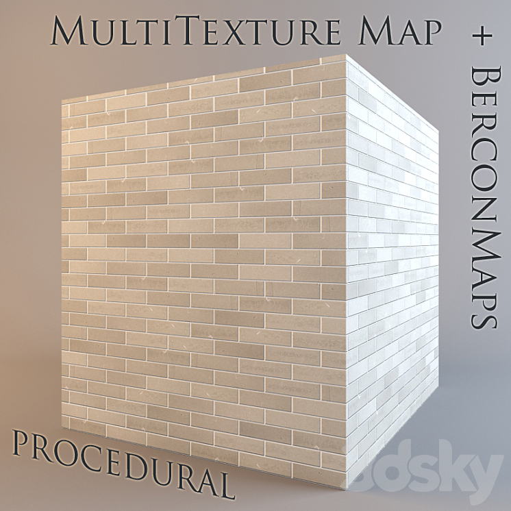 Brick procedural 3D Model