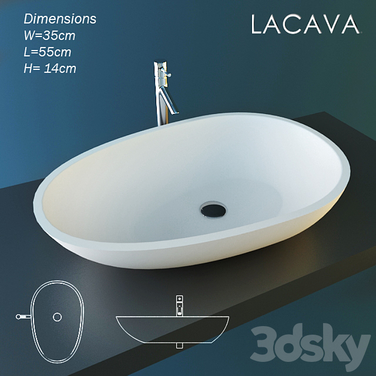 Sink Lacava SCOH6 3DS Max - thumbnail 1