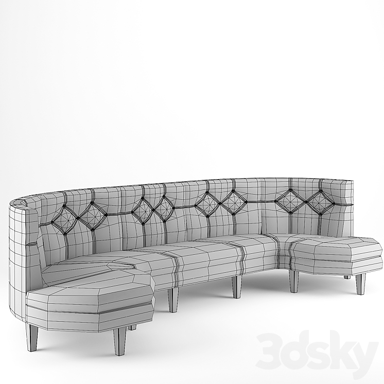 Sofa "Manon" modular v.0 \/ Sofa MANON 3-seat v.0 3D Model