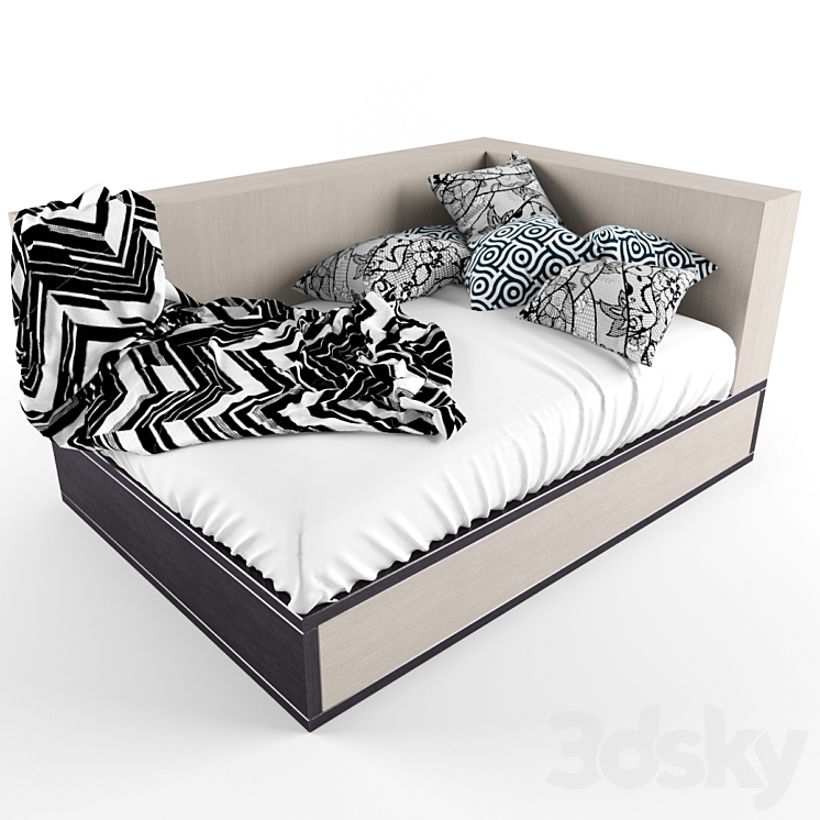 bed for girls 3DS Max - thumbnail 1
