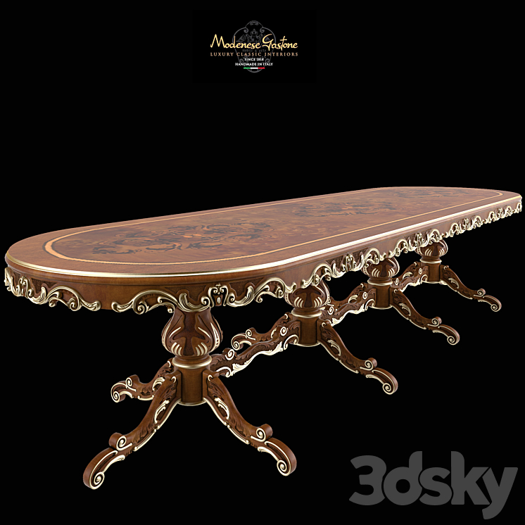 Oval table Modenese Gastone Art 12137 3DS Max - thumbnail 1