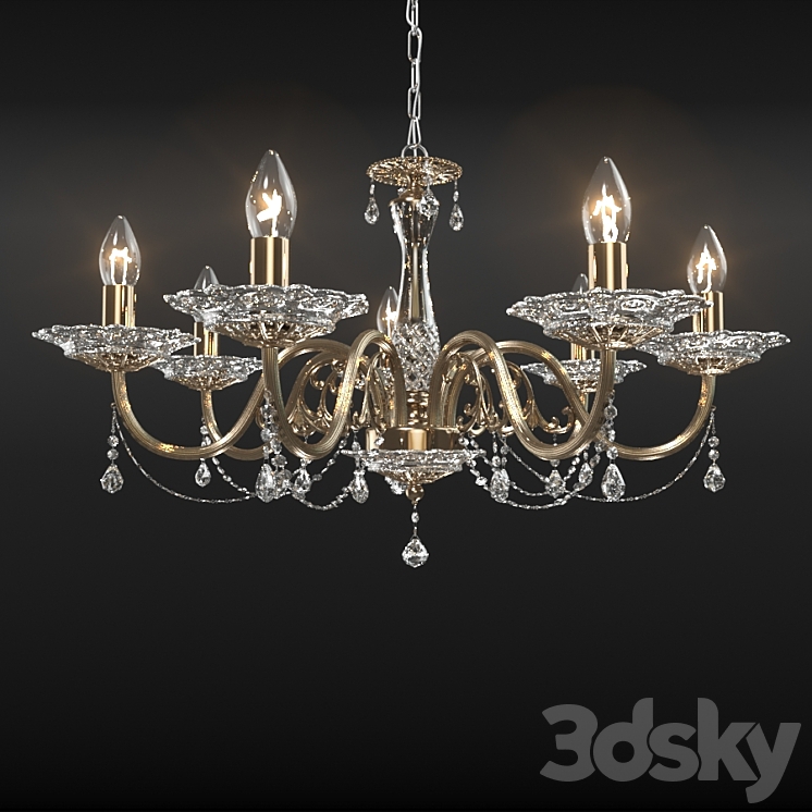 Chandelier H8499_07_A_G 3DS Max - thumbnail 1