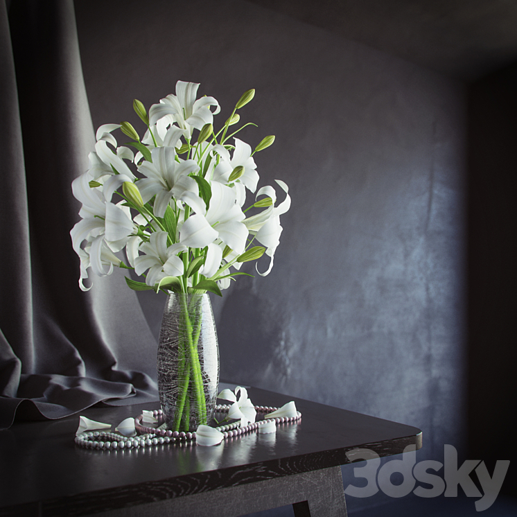 Bouquet of Lilies 3DS Max - thumbnail 1