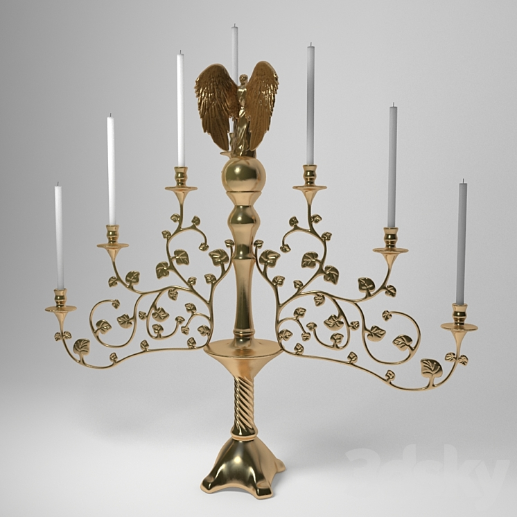 Candlestick with an angel 3D Model