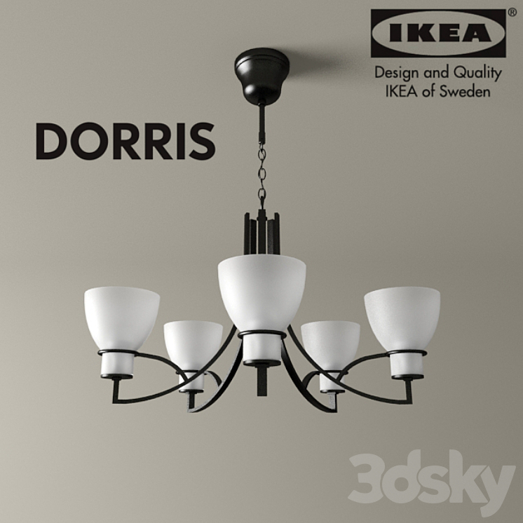 Dorris IKEA \/ Suspension with 5 shades 3DS Max - thumbnail 1