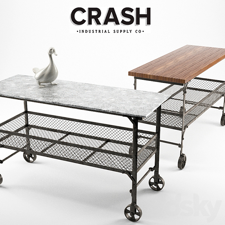Madison rolling table 3DS Max - thumbnail 1