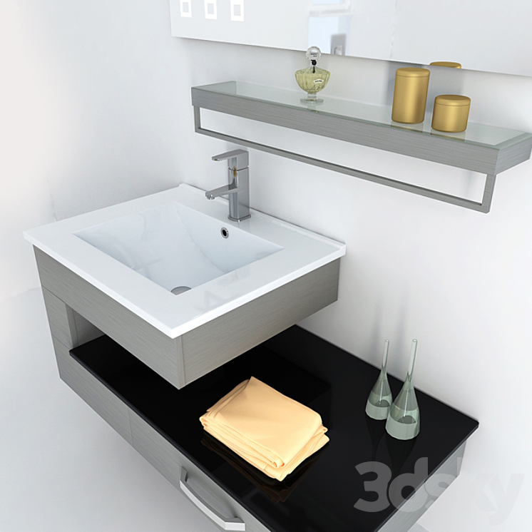 furniture for bathrooms 3DS Max - thumbnail 2