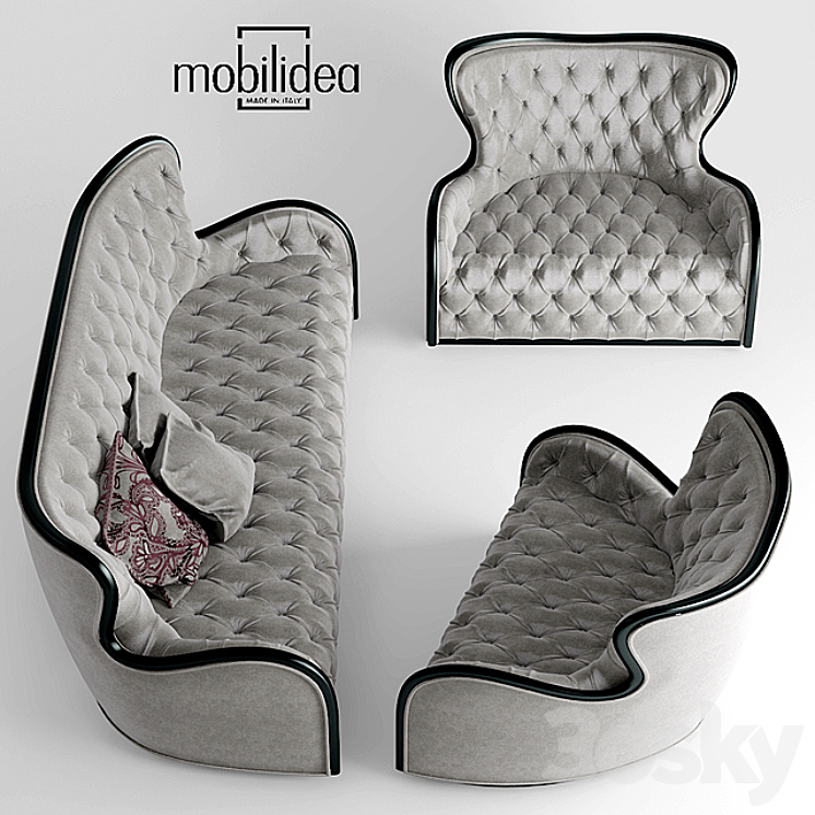 Sofa and chair mobilidea MARGOT DIVANO 3D Model