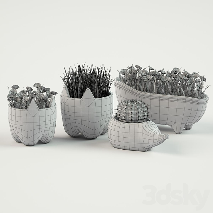 2 pots 3D Model