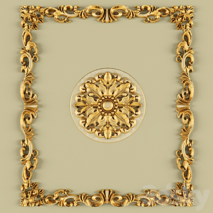 Stucco ceiling. 3DS Max - thumbnail 1
