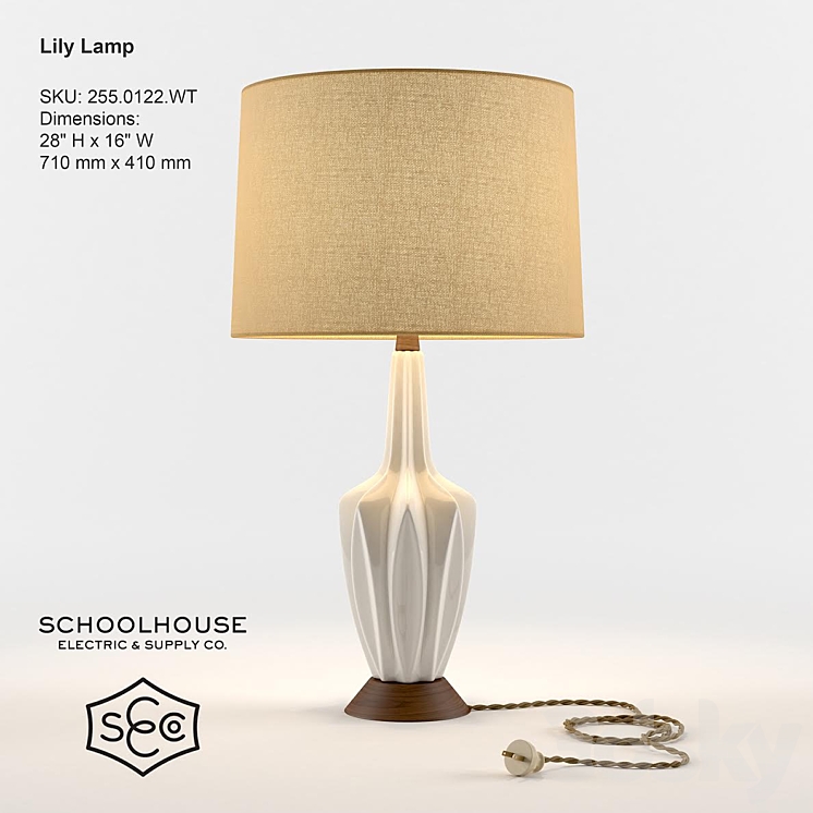 Schoolhouse Electric – Lily Lamp 3DS Max - thumbnail 1