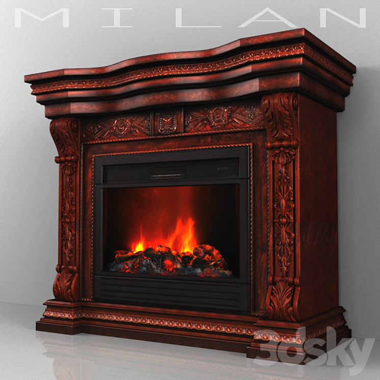 Fireplace MILAN (MILAN) 3DS Max - thumbnail 2