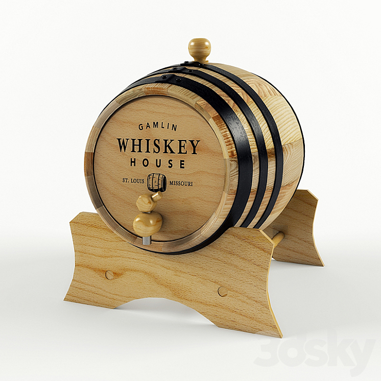 Barrel whiskey 3D Model