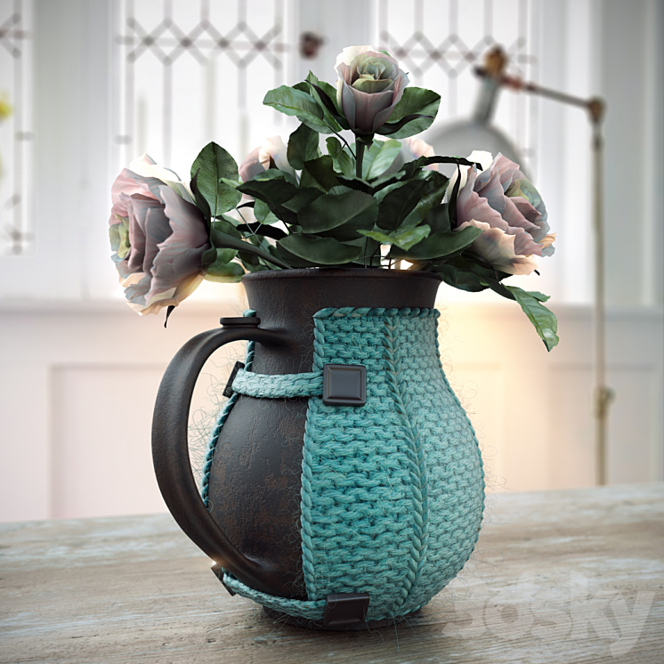 Roses in Cup 3DS Max - thumbnail 1