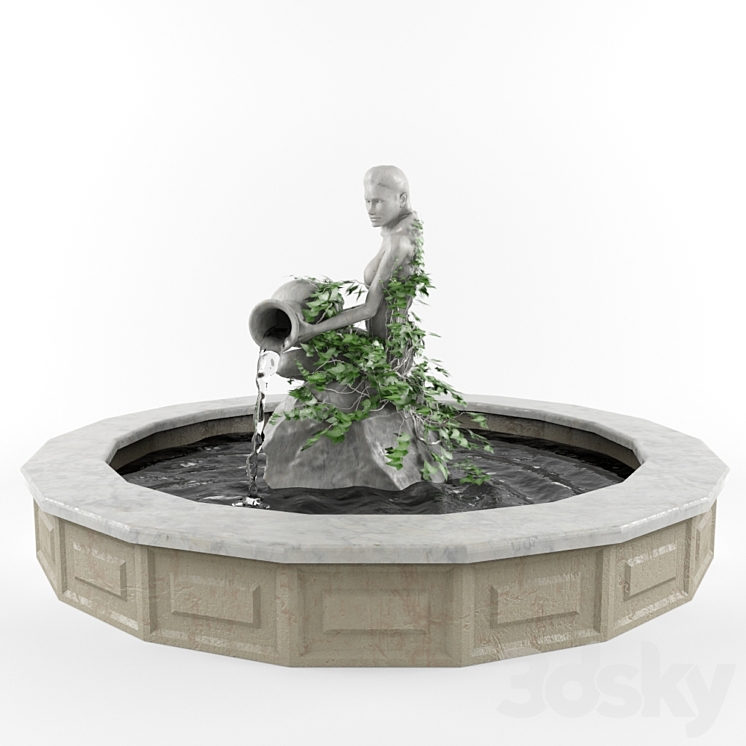 Fountain "Wood Nymph" 3D Model