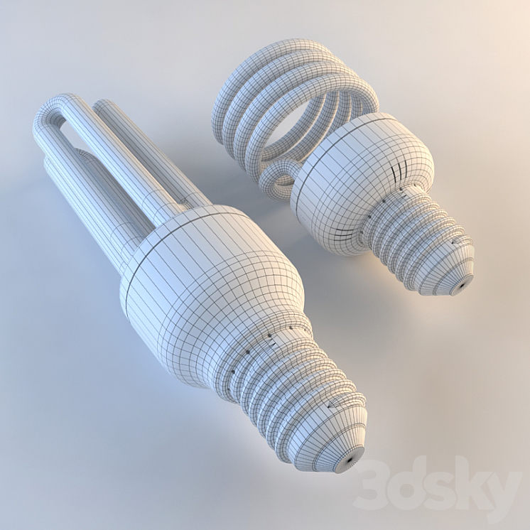 Energy-saving lamps 3D Model