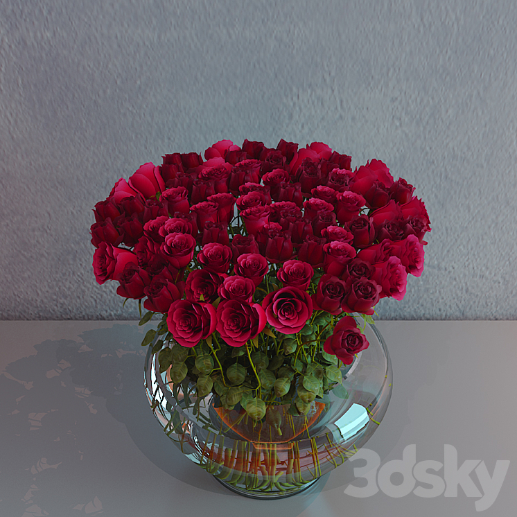 ROSES IN VASE 3DS Max - thumbnail 2